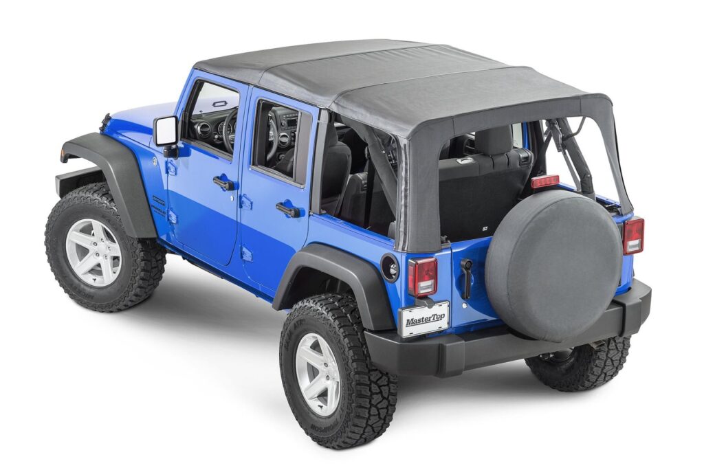 Jeep Wrangler 4-door with an unlimited soft top