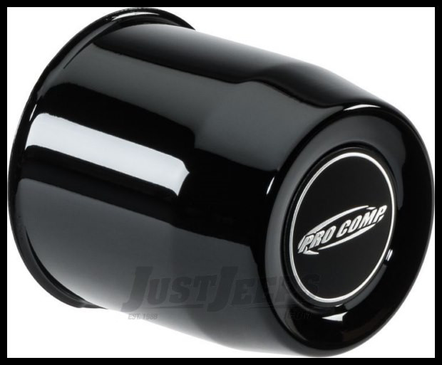 Just Jeeps Pro Comp Center Cap in Gloss Black For 5x4.5 & 5x5 Bolt ...