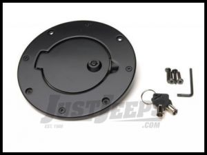 Rampage Billet Style Gas Cover Locking Door Design With Keys For 2007-18 Jeep Wrangler JK 2 Door & Unlimited 4 Door Black Off Road Coat 85007