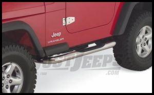 Rampage Body Side Guards With Step Polished Stainless Steel For 1987-06 Jeep Wrangler YJ & TJ 9425