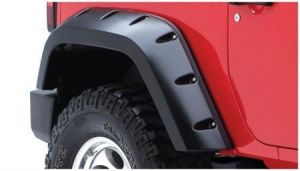 Bushwacker Rear Pocket Style Extended Fender Flares For 2007-18 Jeep Wrangler JK 2 Door Models
