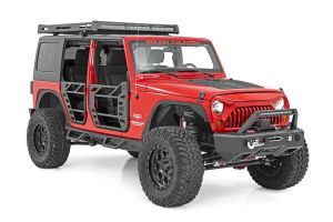 Rough Country Roof Rack System w/ LED Lights For 2007-18 Jeep Wrangler JK 2 Door & Unlimited 4 Door Models 10615