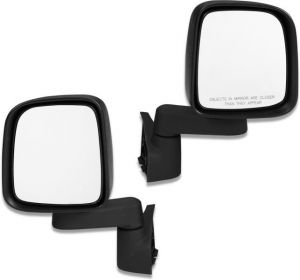 BESTOP HighRock 4X4 OE Style Replacement Mirrors For 1987-18 Jeep Wrangler YJ, TJ/TLJ & JK/JL Models 5126101