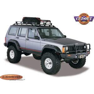 Bushwacker 5" Cut-Out Style Fender Flares For 1984-01 Jeep Cherokee XJ 4 Door Models