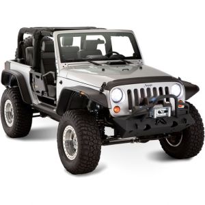 Bushwacker Flat Style Fender Flares For 2007-18 Jeep Wrangler JK 2 Door Models