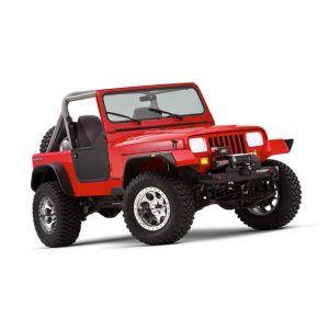 Bushwacker Flat Style Fender Flares For 1987-95 Jeep Wrangler YJ Models