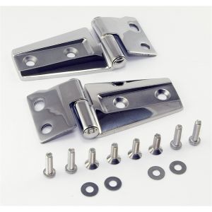 Rugged Ridge Stainless Steel Hood Hinge Kit For 2007-18 Jeep Wrangler JK 2 Door & Unlimited 4 Door Models 11111.22