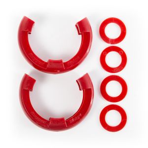 Rugged Ridge Red D-Ring Isolators For 3/4" Rings & Includes 2 Rubber Isolators & 4 Washers 11235.31