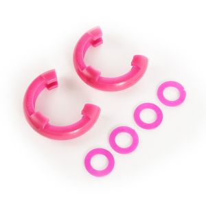 Rugged Ridge Pink  D-Ring Isolators For 3/4" Rings & Includes 2 Rubber Isolators & 4 Washers 11235.34