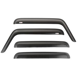 Rugged Ridge Front & Rear Rain Deflectors in Carbon Fiber For 2007+ Jeep Wrangler Unlimited JK 11349.10