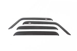 Rugged Ridge Front & Rear Rain Deflectors in Smoke For 2007+ Jeep Wrangler Unlimited JK 4 Door 11351.12