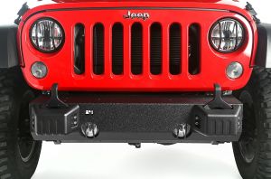 Rugged Ridge XHD Front Bumper With XHD Tow Point Covers For 2007-18 Jeep Wrangler JK 2 Door & Unlimited 4 Door Models 11540.28