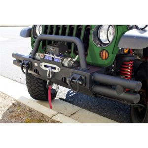 Rugged Ridge XHD Front Bumper Tube End Sections in Textured Black For 2007-18 Jeep Wrangler JK 2 Door & Unlimited 4 Door Models 11540.21