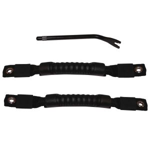 Rugged Ridge Custom Interior Door Pull Straps Black 1997-06 TJ Wrangler, Rubicon and Unlimited 11826.01