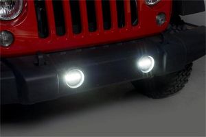 Putco Luminex LED Fog Lamp Kit For 2010-18 Wrangler JK, JKU (H16) 12001