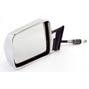 Omix-ADA Mirror Manual Remote Control Chrome Driver Side For 1984-96 Jeep Cherokee 12035.15