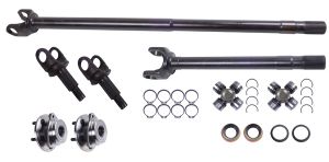 Alloy USA Front Grande 30 Spline Chromoly Axle Kit With Hub Bearings For 1992-06 Jeep Wrangler TJ Models & Cherokee XJ With Dana 30 Axle With Upgraded 30 Spline Differential 12232