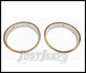 Omix-ADA Headlight Bezels Chrome plated For 1997-06 Wrangler, Rubicon and Unlimited 12419.08
