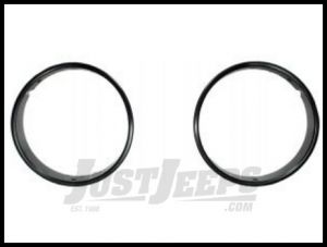 Rugged Ridge Headlamp Bezels in Black 1997-06 TJ Wrangler, Rubicon and Unlimited 12419.23