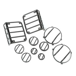 Rugged Ridge Euro Guard 10-Piece Light Kit in Texture Black For 2007-18 Jeep Wrangler JK 2 Door & Unlimited 4 Door Models With Fog Lights 12496.31