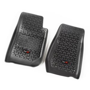 Rugged Ridge Front Floor Liners Pair in Black For 2007-18 Jeep Wrangler JK 2 Door & Unlimited 4 Door Models 12920.03