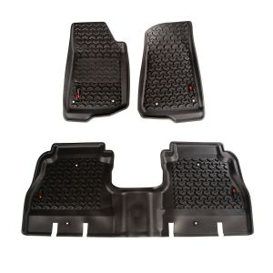 Rugged Ridge Floor Liners Front & Rear Liners for 18-25 Jeep Wrangler JL Unlimited 4-Door 12987.05
