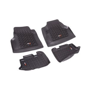 Rugged Ridge Front & Rear Floor Liner Mats For 1997-06 Jeep Wrangler TJ & TJ Unlimited Models 12987.10