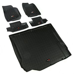 Rugged Ridge 5 Piece Floor Liner Kit For 2007-10 Jeep Wrangler JK 2 Door Models 12988.02-