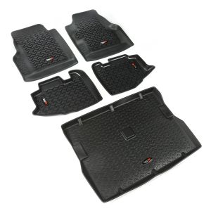 Rugged Ridge Front/Rear/Cargo Floor Liner Kit For 1997-06 Jeep Wrangler TJ Models 12988.10