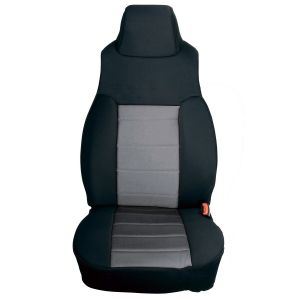 Rugged Ridge Neoprene Custom-Fit Front Seat Covers Grey on black 1991-95 Jeep Wrangler YJ 13211.09