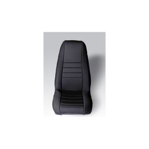 Rugged Ridge Neoprene Custom-Fit Front Seat Covers Black on black 1976-90 Jeep Wrangler YJ and CJ7 13212.01