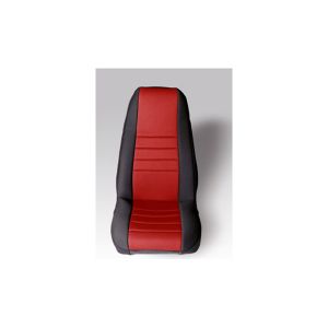 Rugged Ridge Neoprene Custom-Fit Front Seat Covers Red on black 1976-90 Jeep Wrangler YJ and CJ7 13212.53