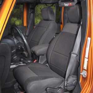 Rugged Ridge Seat Cover Kit, Black for 07-10 Jeep Wrangler JKU, 4 Door 13295.01