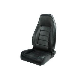 Rugged Ridge Premium High-Back Reclining Bucket Seat Black vinyl 1976-02 Wrangler YJ TJ and CJ Series 13402.01