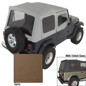 Rugged Ridge Replacement Soft Top Skin Spice With Tinted Windows For 1988-95 Jeep Wrangler YJ (Half Door Model Only) 13702.37