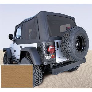 Rugged Ridge (Spice Denim) Replacement Soft Top Skin With Tinted Windows For 1997-02 Jeep Wrangler TJ (Upper Door Skins Included) 13704.37