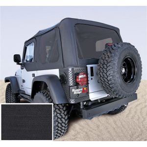 Rugged Ridge (Black Diamond) Replacement Soft Top Skin With Tinted Windows For 2003-06 Jeep Wrangler TJ Models 13710.35