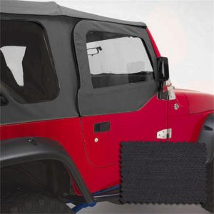 Rugged Ridge Replacement Upper Soft Door Kit Black Denim (Pair) For 1997-06 Jeep Wrangler TJ & TJ Unlimited Models TJ & TJ Unlimited Models 13714.15