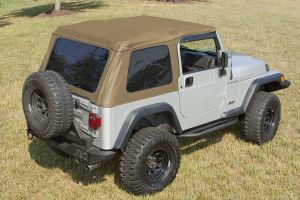 Rugged Ridge XHD Bowless Soft Top In Spice For 1997-06 Jeep Wrangler TJ (Must Re-Use Factory Door Surrounds) 13750.37