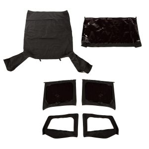 Rugged Ridge Black Diamond Montana Top With Upper Door Skins For 1988-95 Jeep Wrangler YJ With Half Doors 13752.35