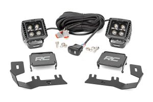 Rough Country LED Ditch Light Kit 2in Black Pair Amber DRL Chevy/GMC 1500 (14-18 & Classic)14-18 & Classic 71055