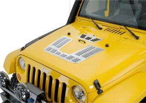 HyLine OffRoad Louvered Hood Panel Kit for 07-13 Jeep Wrangler JK 400.500.110