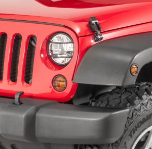 Kentrol Stainless Steel Headlight and Marker Cover Set for 07-18 Jeep Wrangler JK, JKU 50013-