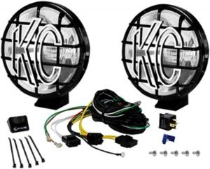 KC HiLiTES 6" Apollo Pro Series 100 Watt Driving (Spread) Light System With Stone Guards In Black 151