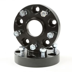 Rugged Ridge 1.25" Black Aluminum Wheel Spacers Fit 5" X 5" Bolt Pattern For 1999-04 Jeep Grand Cherokee 15201.14