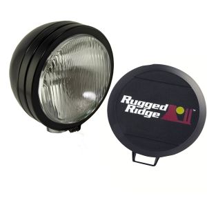 Rugged Ridge Light Kit, HID, 5 Inch, Round, Black, Steel Housing for multiple makers and models 15205.02