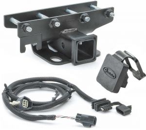 Quadratec Premium 2" Hitch with Wiring Kit & Quadratec Logo Plug for 07-18 Jeep Wrangler JK, JKU 12015-1020