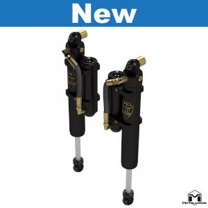 MetalCloak RockSport BLACK, 4.5"/5.5" Reservoir Shocks Rear Pair for 18-24+ Jeep Wrangler JL, JLU 1630