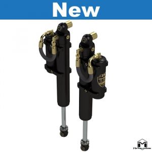 MetalCloak RockSport BLACK, 2.5"/3.5" NON-ADJUSTABLE Reservoir Shocks, Rear Pair for 18-24+ Jeep Wrangler JL, JLU 1634