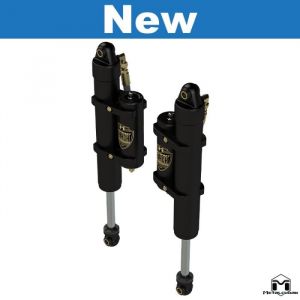 MetalCloak RockSport BLACK, 4.5"/5.5" Reservoir Shocks, Rear Pair for 20-24+ Jeep Gladiator JT 1650